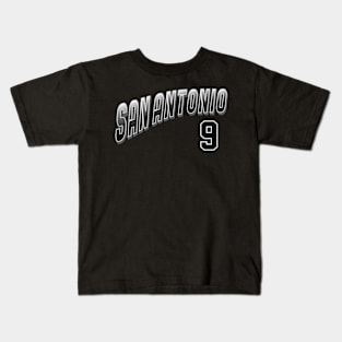 Retro San Antonio Number 9 Kids T-Shirt